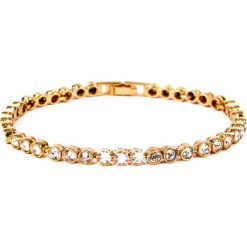 Bransoletki damskie: Pozłacana bransoletka z kryształkami Swarovski