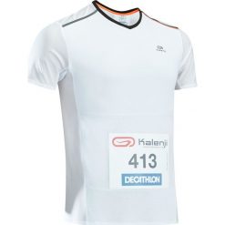Koszulka do biegania krótki rękaw Kiprun męska. Białe koszulki męskie KIPRUN, xl, bez wzorów, z elastanu, z dekoltem na plecach, z krótkim rękawem, krótkie, do biegania. Za 79,99 zł.