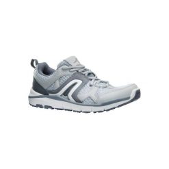Buty męskie do szybkiego marszu HW 500 Mesh szare. Szare buty sportowe męskie marki NEWFEEL, z poliesteru, bez zapięcia, trekkingowe. Za 149,99 zł.