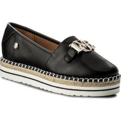 Espadryle LOVE MOSCHINO - JA10243G05JA0000 Nero. Czarne espadryle damskie marki Love Moschino, ze skóry ekologicznej, na płaskiej podeszwie. W wyprzedaży za 369,00 zł.