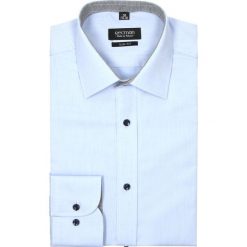 Koszula bexley 2408 długi rękaw slim fit niebieski. Niebieskie koszule męskie Recman, m, bez wzorów, z bawełny, eleganckie, z klasycznym kołnierzykiem, z długim rękawem. Za 69,99 zł.
