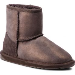 Buty EMU AUSTRALIA - Stinger Metallic Mini W11378 Chocolate. Brązowe buty zimowe damskie EMU Australia, ze skóry, na niskim obcasie. Za 649,00 zł.
