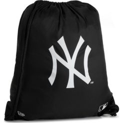 Plecak NEW ERA - Mlb Gym Sack Neyyan 11942038 Black. Czarne plecaki męskie New Era, bez wzorów, z materiału, sportowe. Za 49,00 zł.