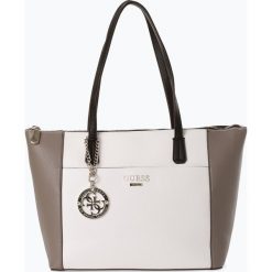 Guess Jeans - Damska torba shopper – Alma, biały. Białe torby damskie na zakupy Guess Jeans, z aplikacjami, z jeansu, eleganckie, bez dodatków. Za 579,95 zł.