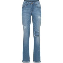Dżinsy STRAIGHT bonprix niebieski "medium bleached". Niebieskie jeansy damskie marki bonprix. Za 89,99 zł.