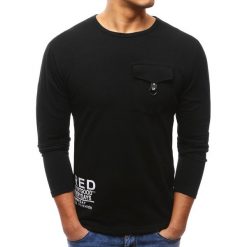 T-shirty męskie: Longsleeve męski z nadrukiem czarny (lx0455)