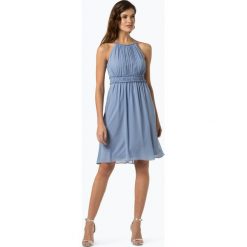 Marie Lund - Damska sukienka wieczorowa, niebieski. Niebieskie sukienki damskie Marie Lund, bez wzorów, eleganckie, z falbankami, bez rękawów. Za 499,95 zł.