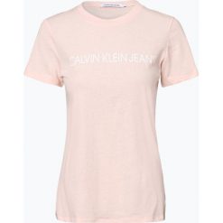 Calvin Klein Jeans - T-shirt damski, różowy. Czerwone t-shirty damskie Calvin Klein Jeans, s, z jeansu. Za 129,95 zł.