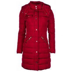 Desigual Płaszcz Damski Inga 38 Czerwony. Czerwone kurtki damskie Desigual, bez wzorów. W wyprzedaży za 654,00 zł.