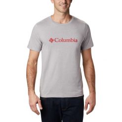 Koszulka męska Columbia CSC Basic Logo 1680053039 - szary. Szare koszulki męskie Columbia, xxl, bez wzorów, bez kołnierzyka, bez rękawów. Za 102,99 zł.