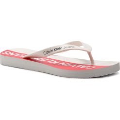 Japonki CALVIN KLEIN JEANS - Errol Jelly S0604 Multi White. Białe klapki męskie Calvin Klein Jeans, z jeansu, bez zapięcia. W wyprzedaży za 129,00 zł.