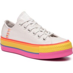 Tenisówki CONVERSE - Cast Lift Ox 564992C Vintage White/Pale Putty. Brązowe półbuty damskie Converse, bez wzorów, z gumy, bez zapięcia. W wyprzedaży za 299,00 zł.