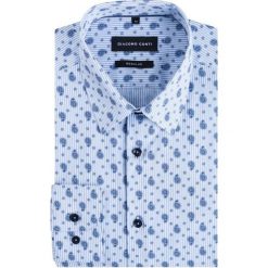 Koszula SIMONE KDWR000228. Niebieskie koszule męskie marki Giacomo Conti, m, paisley, z bawełny, eleganckie, z klasycznym kołnierzykiem. Za 199,00 zł.