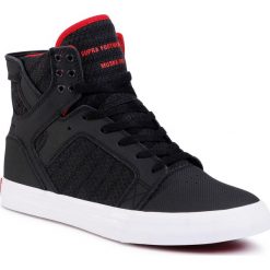 Sneakersy SUPRA - Skytop 08174-030-M Black/Red/White. Czarne sneakersy męskie Supra, na co dzień, bez wzorów, ze skóry, bez zapięcia. Za 489,00 zł.