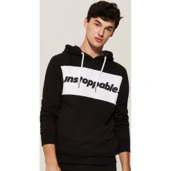 Bluza z napisem - Czarny. Czarne bluzy męskie rozpinane marki House, l, z napisami. Za 99,99 zł.