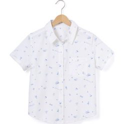 Wzorzysta koszula z kołnierzykiem polo. Białe bluzki dziewczęce bawełniane marki La Redoute Collections, polo, z krótkim rękawem. Za 48,30 zł.