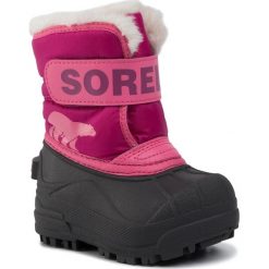 Śniegowce SOREL - Toodler Snow Commander NV1960 Tropic Pink/Deep Blush 652. Różowe śniegowce dziewczęce Sorel, bez zapięcia. W wyprzedaży za 199,00 zł.