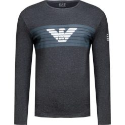 T-shirt EA7 EMPORIO ARMANI. Szare t-shirty męskie EA7 Emporio Armani, bez wzorów, z dżerseju, klasyczne, z klasycznym kołnierzykiem, długie. W wyprzedaży za 259,00 zł.