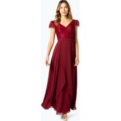 Luxuar Fashion - Damska sukienka wieczorowa, czerwony. Czerwone sukienki damskie marki Luxuar Fashion, bez wzorów, z szyfonu, eleganckie, bez kołnierzyka, bez rękawów, kopertowe. Za 999,95 zł.