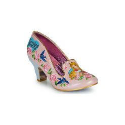 Czółenka Irregular Choice LOVE BREAKS ALL SPELLS. Różowe czółenka damskie Irregular Choice, bez wzorów, bez obcasa. W wyprzedaży za 591,75 zł.