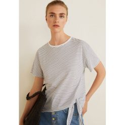 Mango - Top Rufito. Szare topy damskie Mango, l, z bawełny, z okrągłym kołnierzem. Za 35,90 zł.