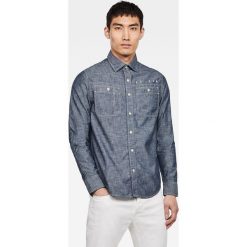 G-Star Raw - Koszula. Niebieskie koszule męskie G-Star RAW, s, bez wzorów, z bawełny, klasyczne, z klasycznym kołnierzykiem, z długim rękawem. Za 419,90 zł.