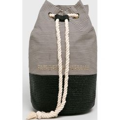 Emporio Armani - Plecak. Brązowe plecaki damskie Emporio Armani, z nadrukiem, z bawełny. W wyprzedaży za 469,90 zł.