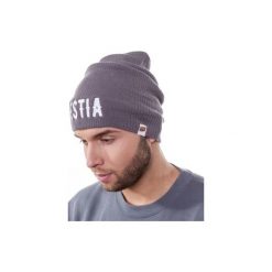 Czapki męskie: Czapka męska typu beanie z haftem