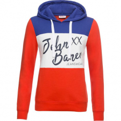 Bluza z kapturem i nadrukiem bonprix pomarańczowy. Brązowe bluzy z kapturem damskie bonprix, z nadrukiem. Za 89,99 zł.