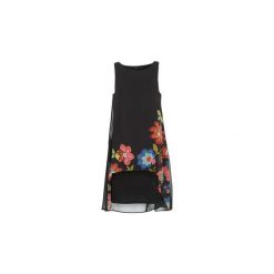 Sukienki krótkie Desigual CARIBOU. Czarne sukienki damskie marki Desigual, bez wzorów, bez kołnierzyka, z krótkim rękawem, krótkie, mini. Za 319,20 zł.