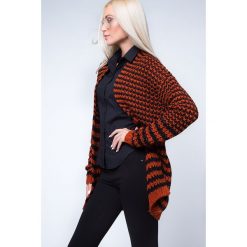 Kardigany damskie: Kardigan swetrowy czarno-rudy MP32039