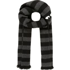 Szaliki męskie: McQ Alexander McQueen SWALLOW STRIPE SCARF Szal dark black/ozzy grey