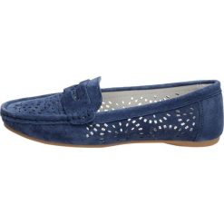Skórzane mokasyny damskie S.BARSKI 92309 NAVY. Niebieskie mokasyny damskie S.barski, klasyczne, na obcasie. W wyprzedaży za 129,00 zł.