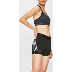 Adidas Performance - Szorty. Czarne spodenki sportowe damskie adidas Performance, s, bez wzorów, z elastanu, sportowe, climalite (adidas). W wyprzedaży za 139,90 zł.