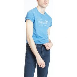 Levi's Koszulka Niebieski. Niebieskie podkoszulki męskie Levi's®, s, z nadrukiem, z bawełny, z krótkim rękawem. Za 137,95 zł.