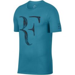 Nike Męski T-Shirt Rf M Nk Tee Neo Turq Black L. Czarne koszulki męskie marki Nike, m, bez wzorów, sportowe, bez kołnierzyka. Za 155,00 zł.