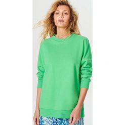 Bluzy rozpinane damskie: Długa bluza oversize - Zielony