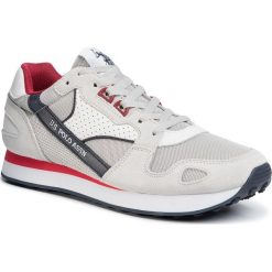 Sneakersy U.S. POLO ASSN. - Justin FLASH4117S0/YM1 Whi. Szare sneakersy męskie U.S. Polo Assn., bez wzorów, ze skóry, bez zapięcia. W wyprzedaży za 299,00 zł.