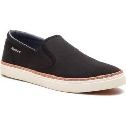 Tenisówki GANT - Bari 18678426 Black G00. Czarne półbuty męskie GANT, bez wzorów, z gumy, bez zapięcia. Za 399,95 zł.