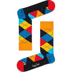 Happy Socks - Skarpety Argyle. Niebieskie skarpetki męskie Happy Socks, bez wzorów, z elastanu. Za 39,90 zł.