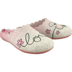 MANITU 320558-9 grau/rose, kapcie damskie. Czerwone kapcie damskie Manitu. Za 139,90 zł.