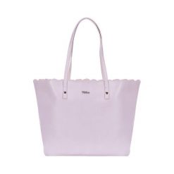 Shopper bag damskie: TORBA SHOPPER FALBANKA MILTON JASNY RÓŻ REAGAN