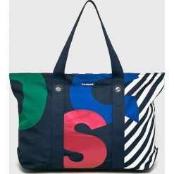 Desigual - Torebka. Niebieskie torebki klasyczne damskie Desigual, bez wzorów, z poliesteru, casualowe, na ramię, duże, bez dodatków. Za 249,90 zł.