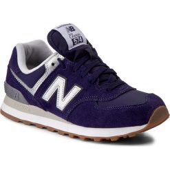 Sneakersy NEW BALANCE - ML574HRJ Granatowy. Niebieskie półbuty damskie New Balance, bez wzorów, ze skóry, eleganckie, bez obcasa, na płaskiej podeszwie, bez zapięcia. W wyprzedaży za 209,00 zł.