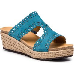 Espadryle SCHOLL - Shannon F27480 1273 390 Octane. Niebieskie espadryle damskie Scholl, z aplikacjami, ze skóry. W wyprzedaży za 289,00 zł.