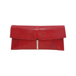 Kopertówki damskie: Skórzana kopertówka w kolorze czerwonym – (S)30 x (W)16 x (G)5 cm