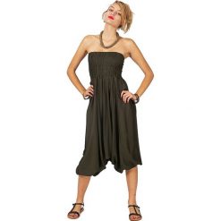 Spodnie 3w1 w kolorze khaki. Brązowe spodnie damskie z bawełny, z standardowym stanem. W wyprzedaży za 59,95 zł.