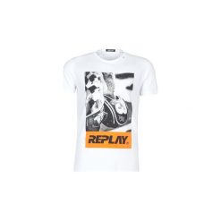 T-shirty z krótkim rękawem Replay M3854-000-2660-001. Białe t-shirty męskie Replay, s, bez wzorów, bez kołnierzyka, krótkie. Za 179,00 zł.