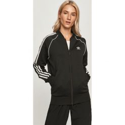 Adidas Originals - Bluza. Czarne bluzy damskie adidas Originals, z aplikacjami, z elastanu, bez rękawów, bez kaptura. Za 249,90 zł.
