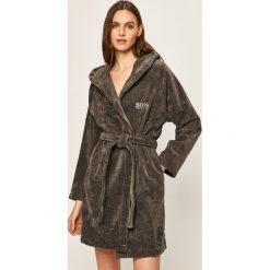 Hugo Boss - Szlafrok. Szare szlafroki damskie HUGO BOSS, s, bez wzorów, z bawełny, bez rękawów, z kapturem. Za 749,90 zł.